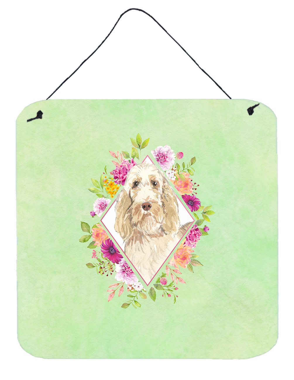 Spinone Italiano Green Flowers Wall or Door Hanging Prints CK4369DS66 by Caroline&#39;s Treasures