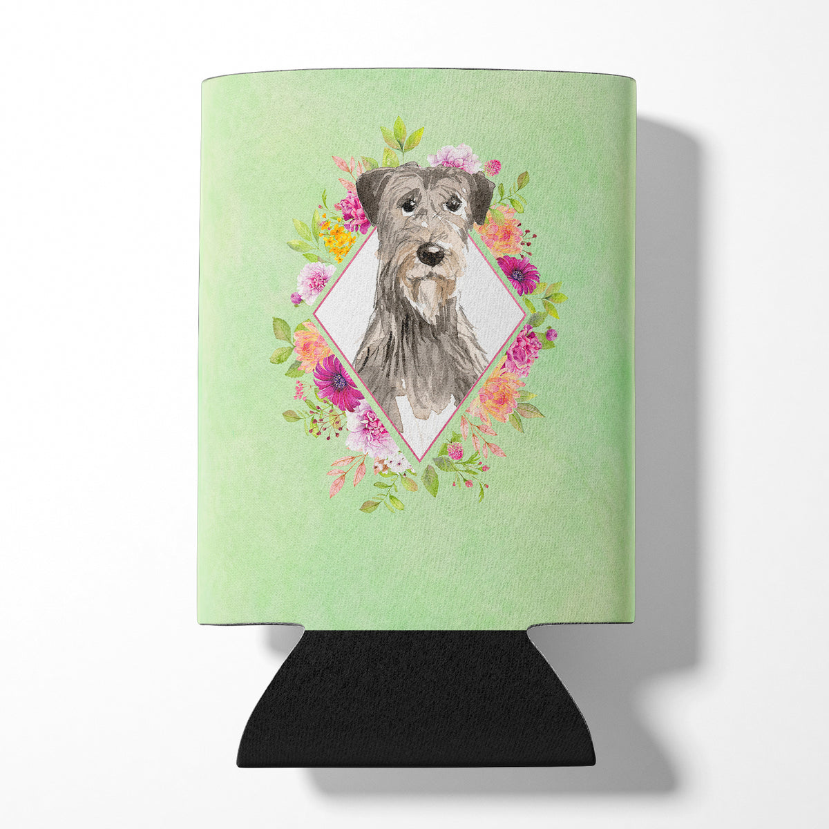 Irish Wolfhound Green Flowers Can or Bottle Hugger CK4391CC