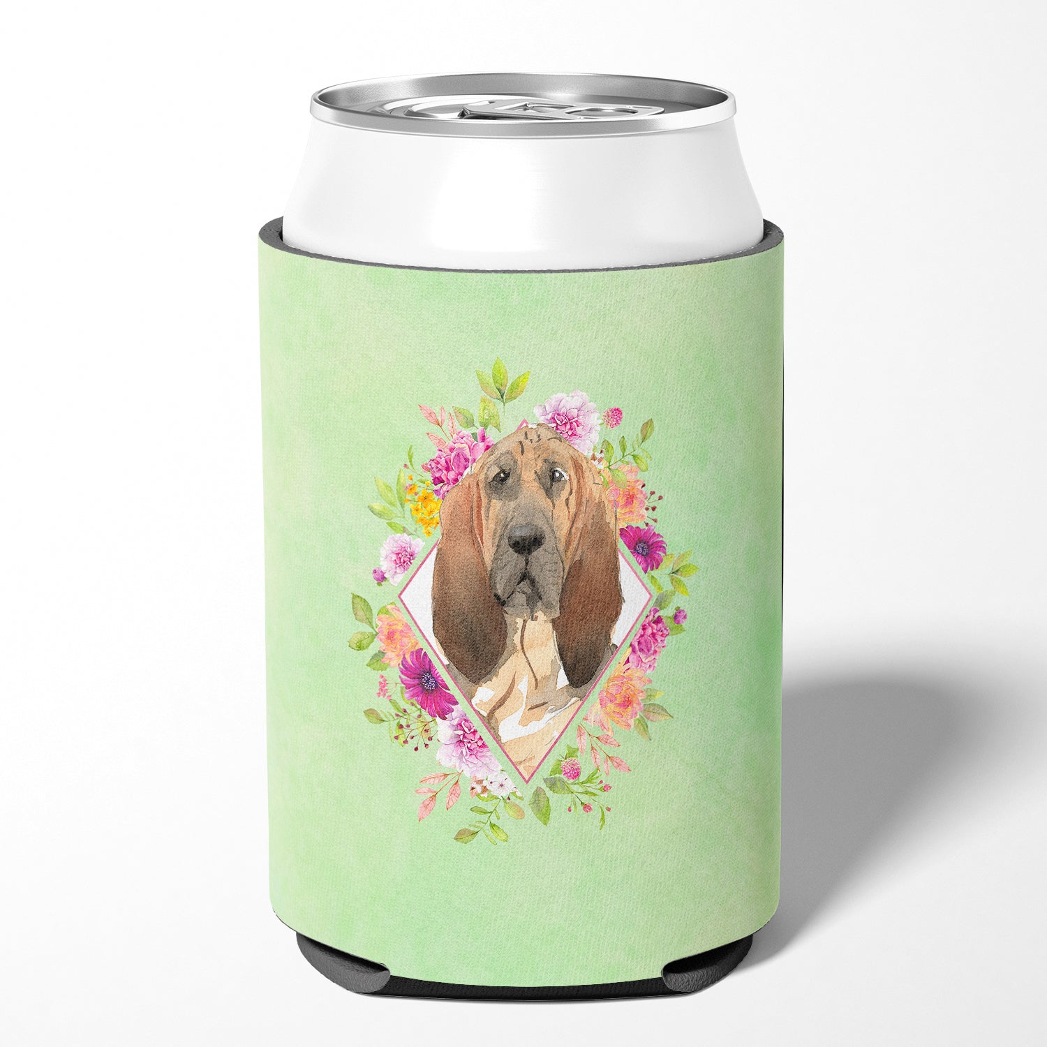 Bloodhound Green Flowers Can or Bottle Hugger CK4419CC  the-store.com.