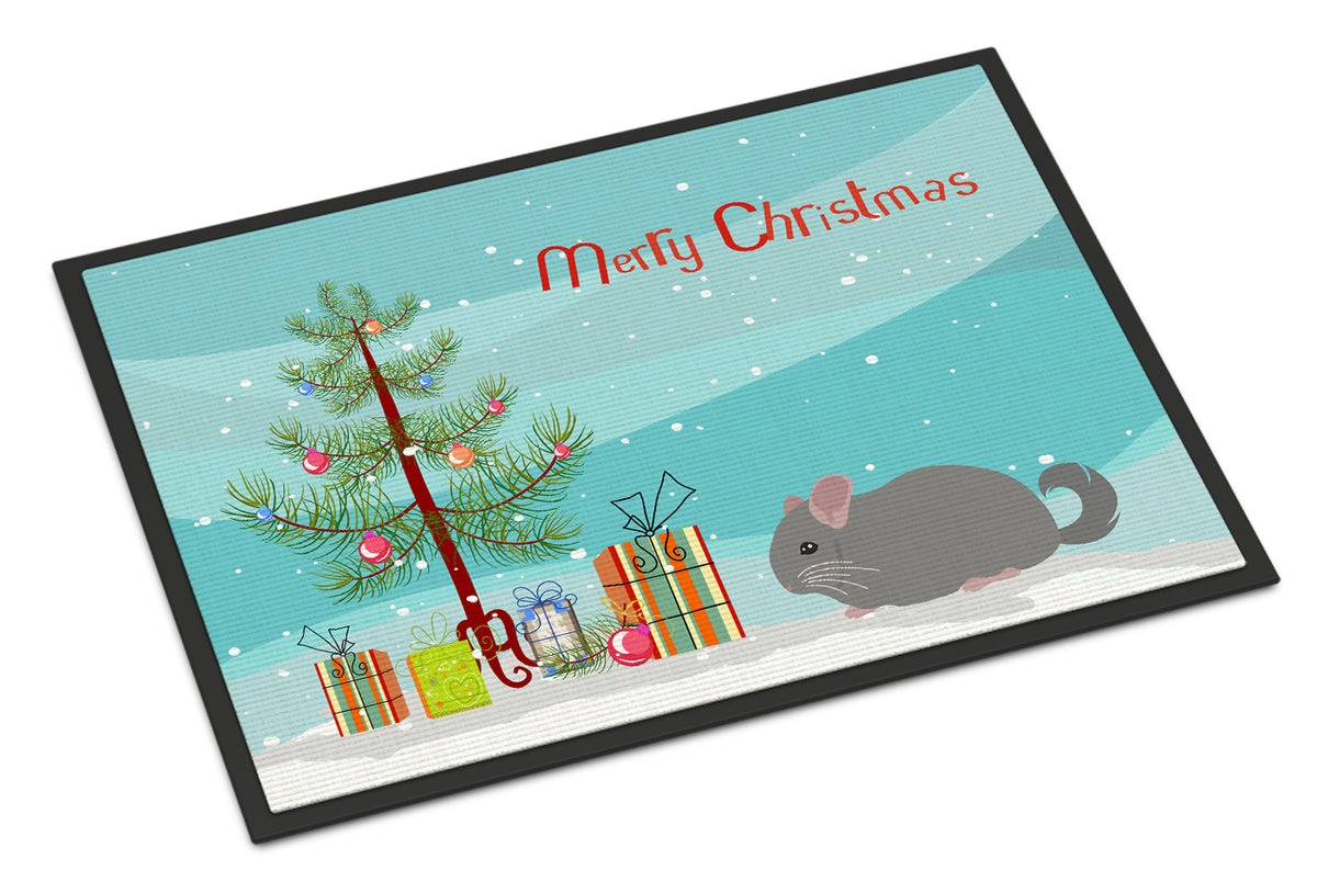 Agouti Chinchilla Merry Christmas Indoor or Outdoor Mat 18x27 CK4430MAT - the-store.com