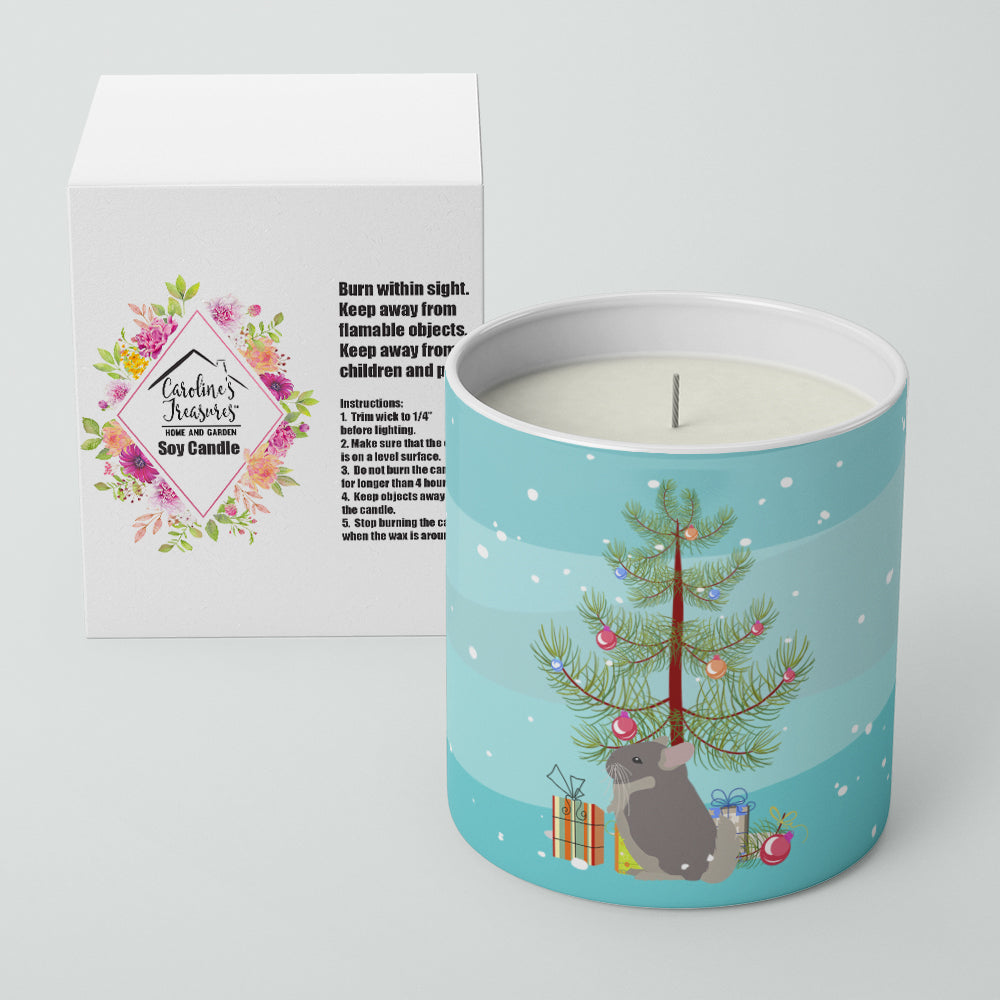 Beige Wellman Chinchilla Merry Christmas 10 oz Decorative Soy Candle - the-store.com