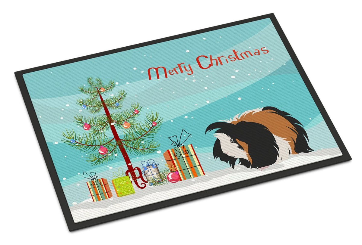 Sheba Guinea Pig Merry Christmas Indoor or Outdoor Mat 24x36 CK4445JMAT by Caroline&#39;s Treasures