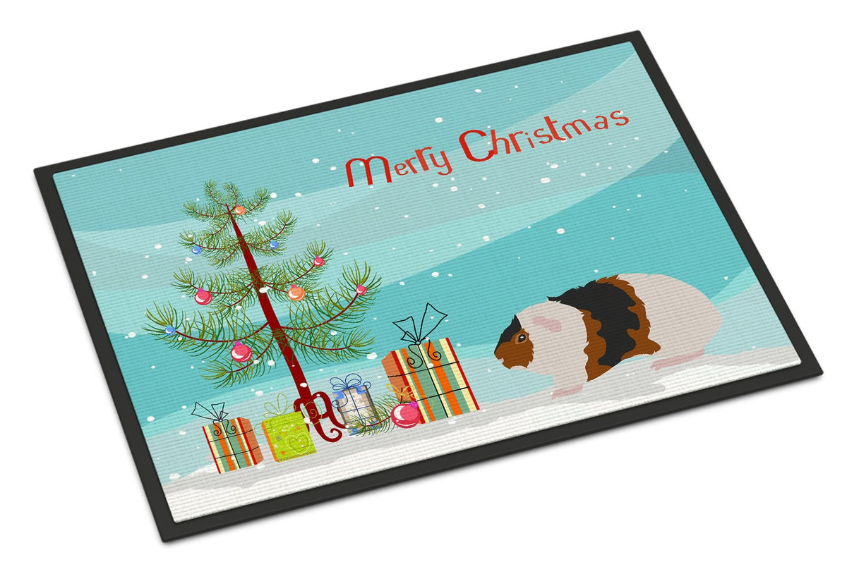 Teddy Guinea Pig Merry Christmas Indoor or Outdoor Mat 24x36 CK4448JMAT by Caroline&#39;s Treasures