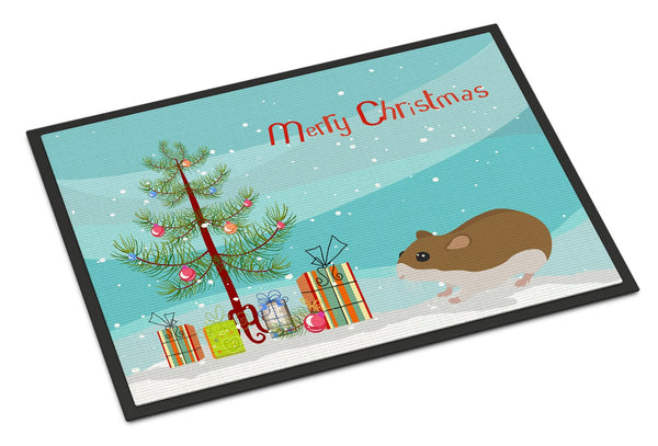 Chinese Hamster Merry Christmas Indoor or Outdoor Mat 24x36 CK4450JMAT by Caroline's Treasures