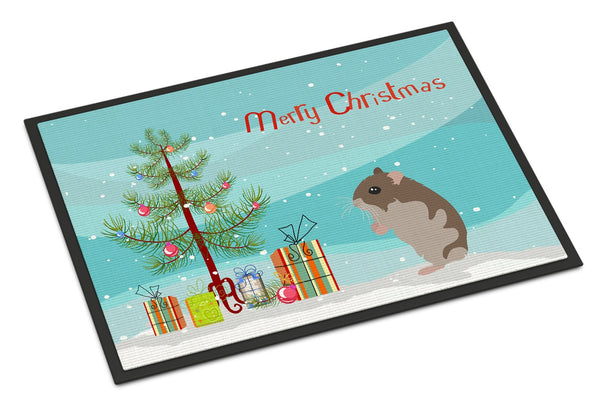 Dwarf Hamster Merry Christmas Indoor or Outdoor Mat 24x36 CK4451JMAT by Caroline's Treasures