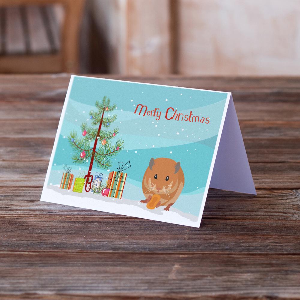 Teddy Bear Hamster Merry Christmas Greeting Cards and Envelopes Pack of 8 - the-store.com