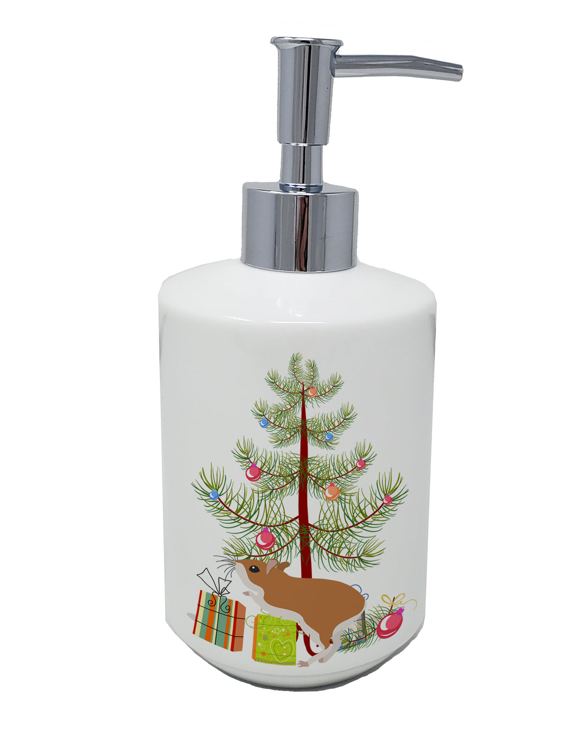Buy this White Legged Hamster Merry Christmas Ceramic Soap Dispenser
