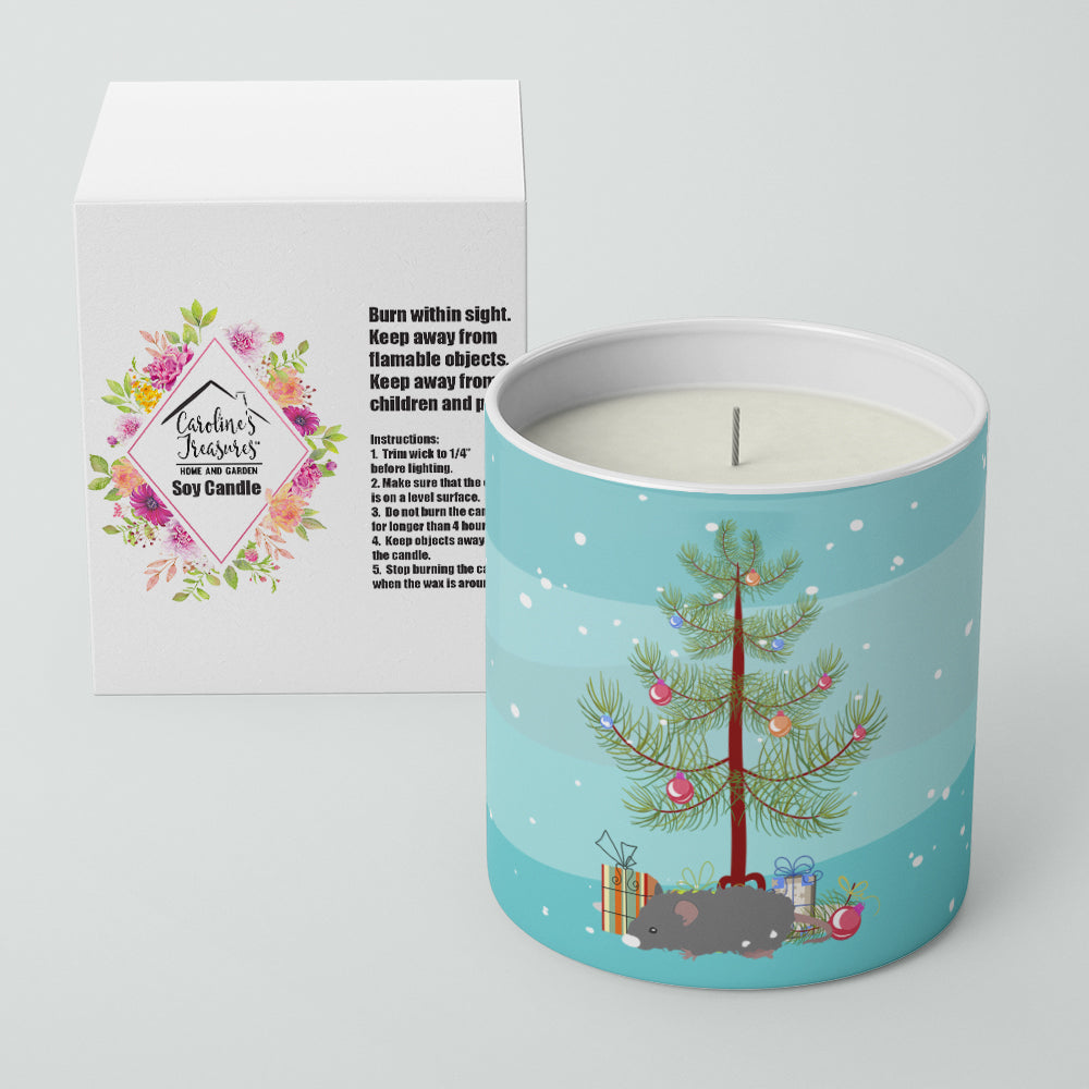 Australian Long Coated Mouse Merry Christmas 10 oz Decorative Soy Candle - the-store.com