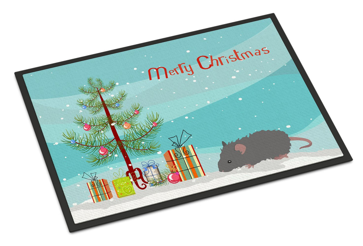 Australian Long Coated Mouse Merry Christmas Indoor or Outdoor Mat 24x36 CK4459JMAT by Caroline&#39;s Treasures