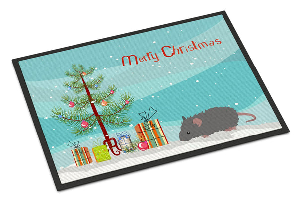 Australian Long Coated Mouse Merry Christmas Indoor or Outdoor Mat 24x36 CK4459JMAT by Caroline's Treasures