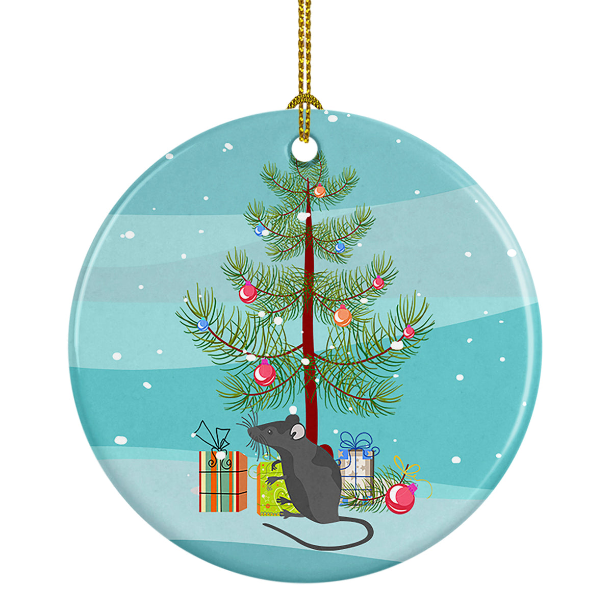 Buy this Satin Mouse Merry Christmas Ceramic Ornament