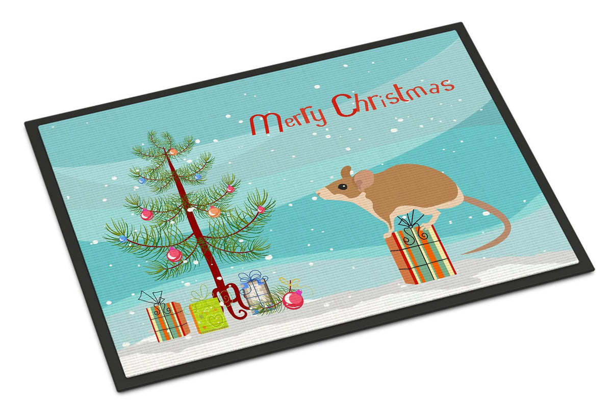Spiny Mouse Merry Christmas Indoor or Outdoor Mat 24x36 CK4465JMAT by Caroline&#39;s Treasures