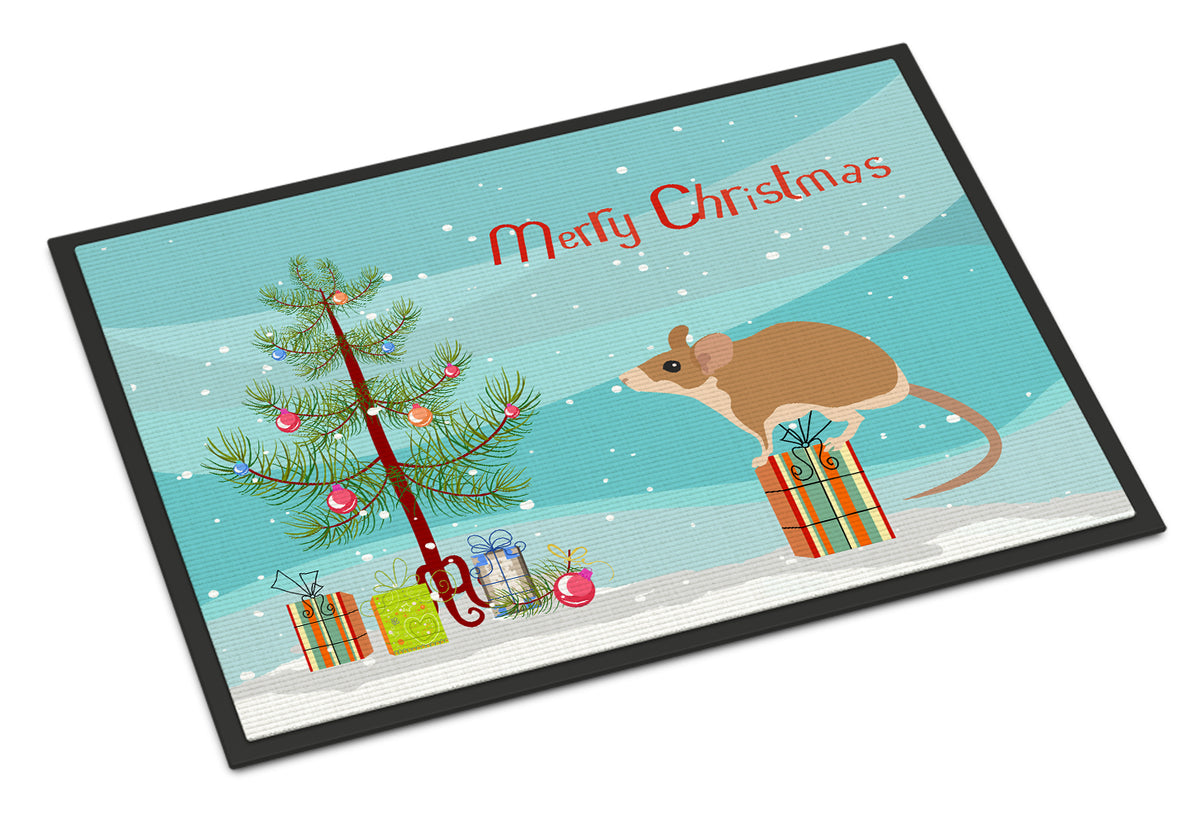 Spiny Mouse Merry Christmas Indoor or Outdoor Mat 18x27 CK4465MAT - the-store.com