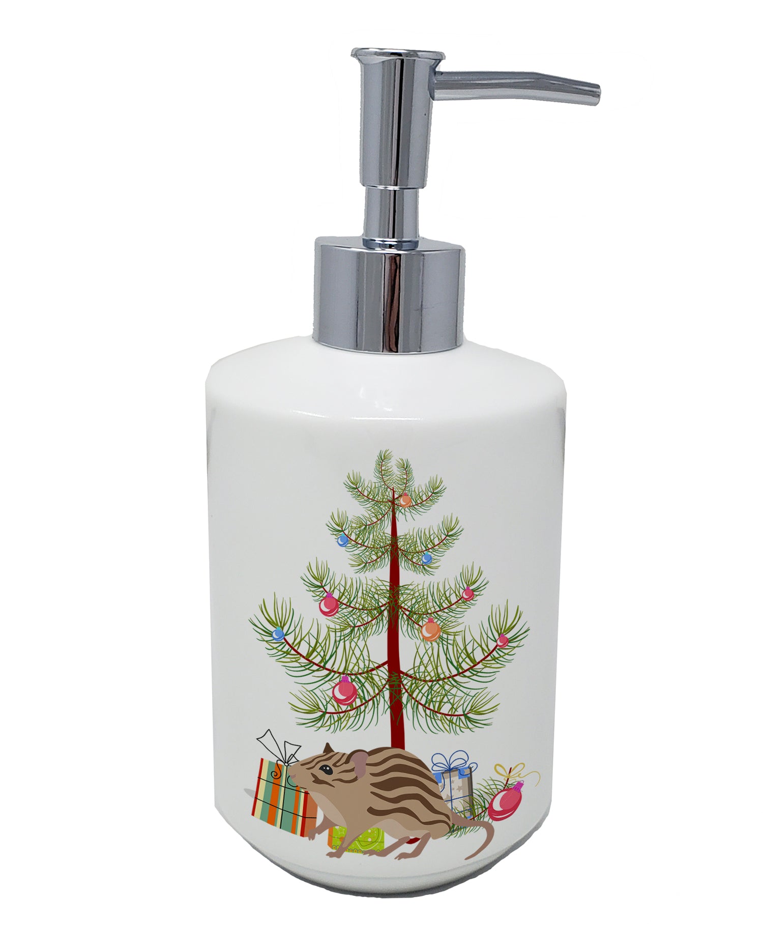 Buy this Zebra Mouse Merry Christmas Ceramic Soap Dispenser