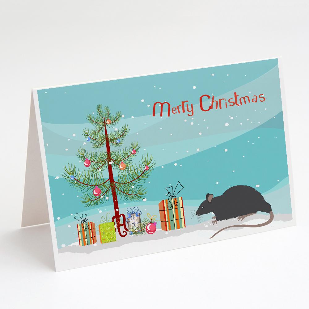 Buy this Black Rat Merry Christmas Greeting Cards and Envelopes Pack of 8