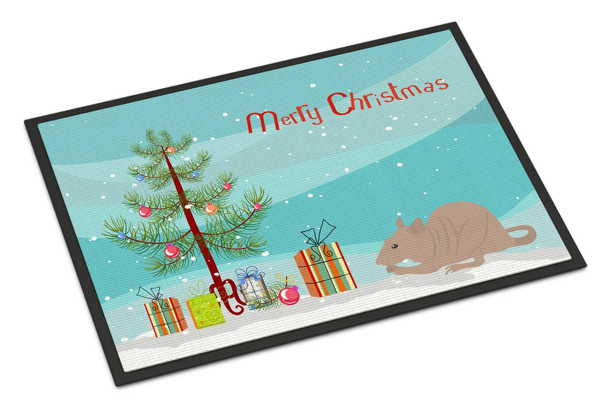 Fuzz Rat Merry Christmas Indoor or Outdoor Mat 24x36 CK4472JMAT by Caroline&#39;s Treasures