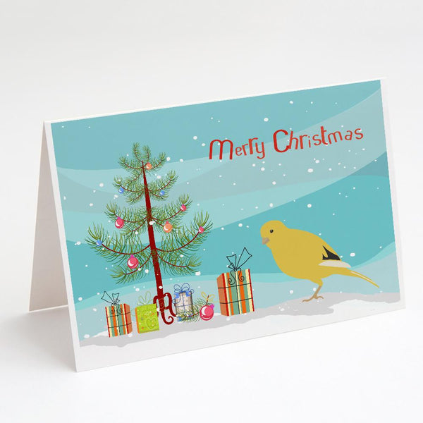 Buy this Border Canary Merry Christmas Greeting Cards and Envelopes Pack of 8