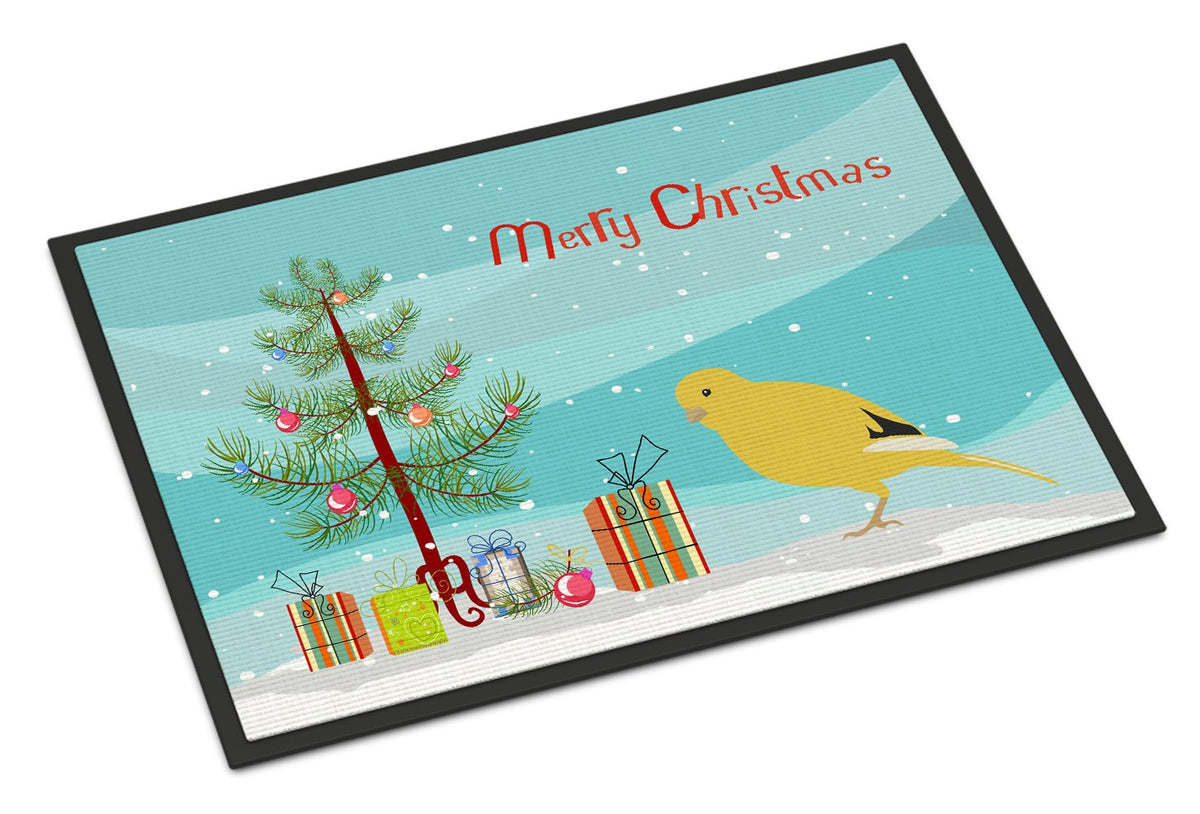 Border Canary Merry Christmas Indoor or Outdoor Mat 24x36 CK4478JMAT by Caroline&#39;s Treasures