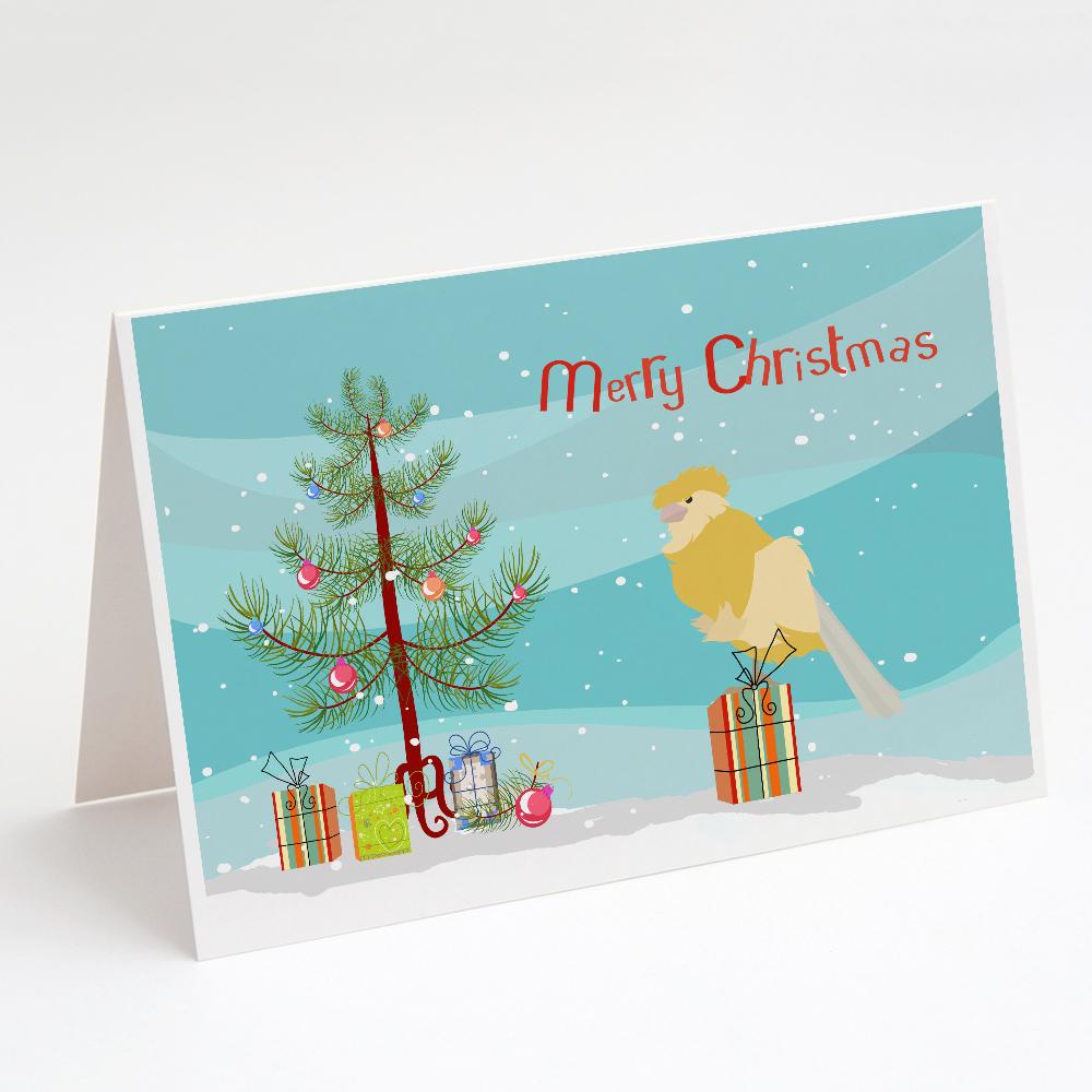 Buy this French Curly Canary Merry Christmas Greeting Cards and Envelopes Pack of 8