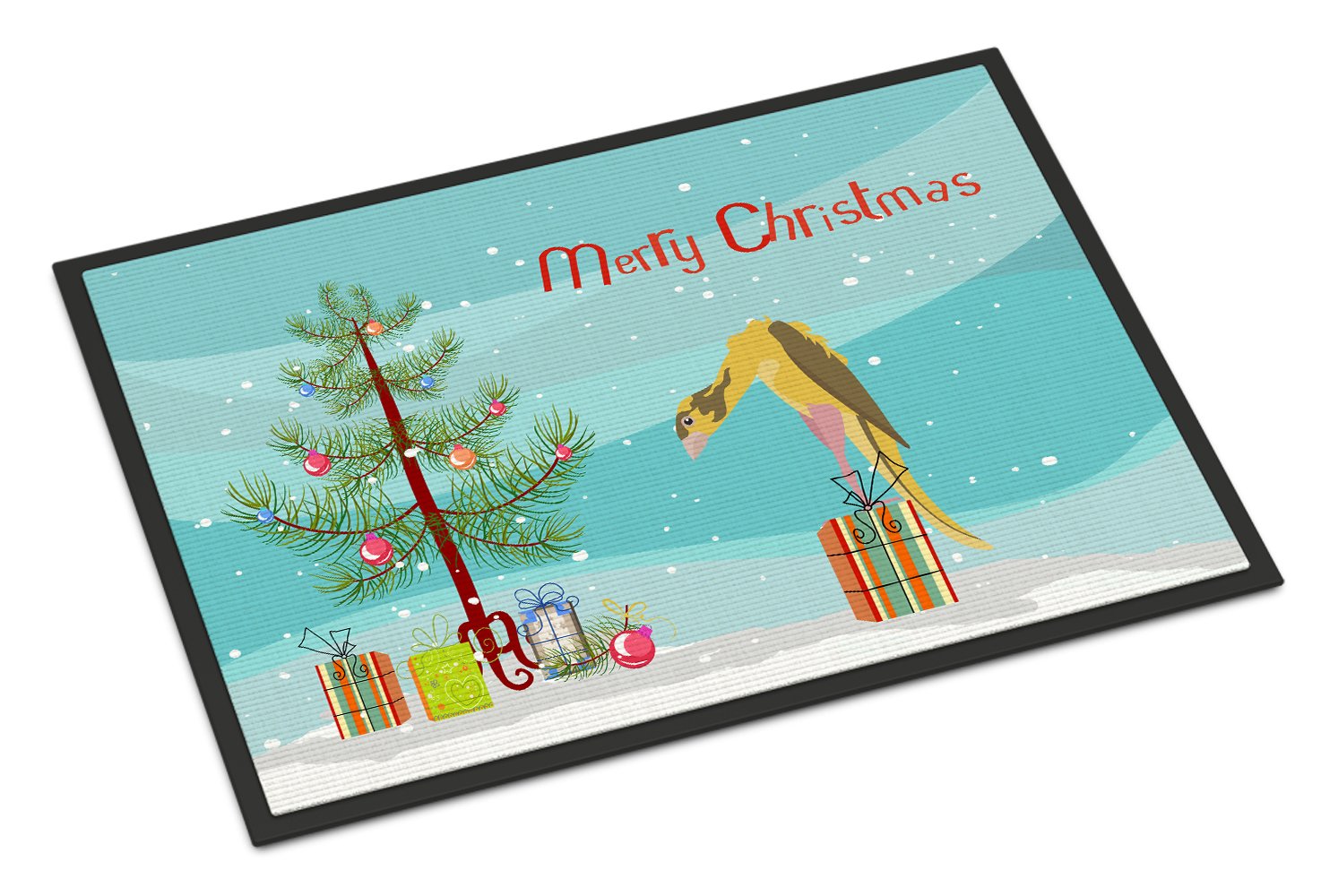 Jibso Canary Merry Christmas Indoor or Outdoor Mat 24x36 CK4480JMAT by Caroline's Treasures