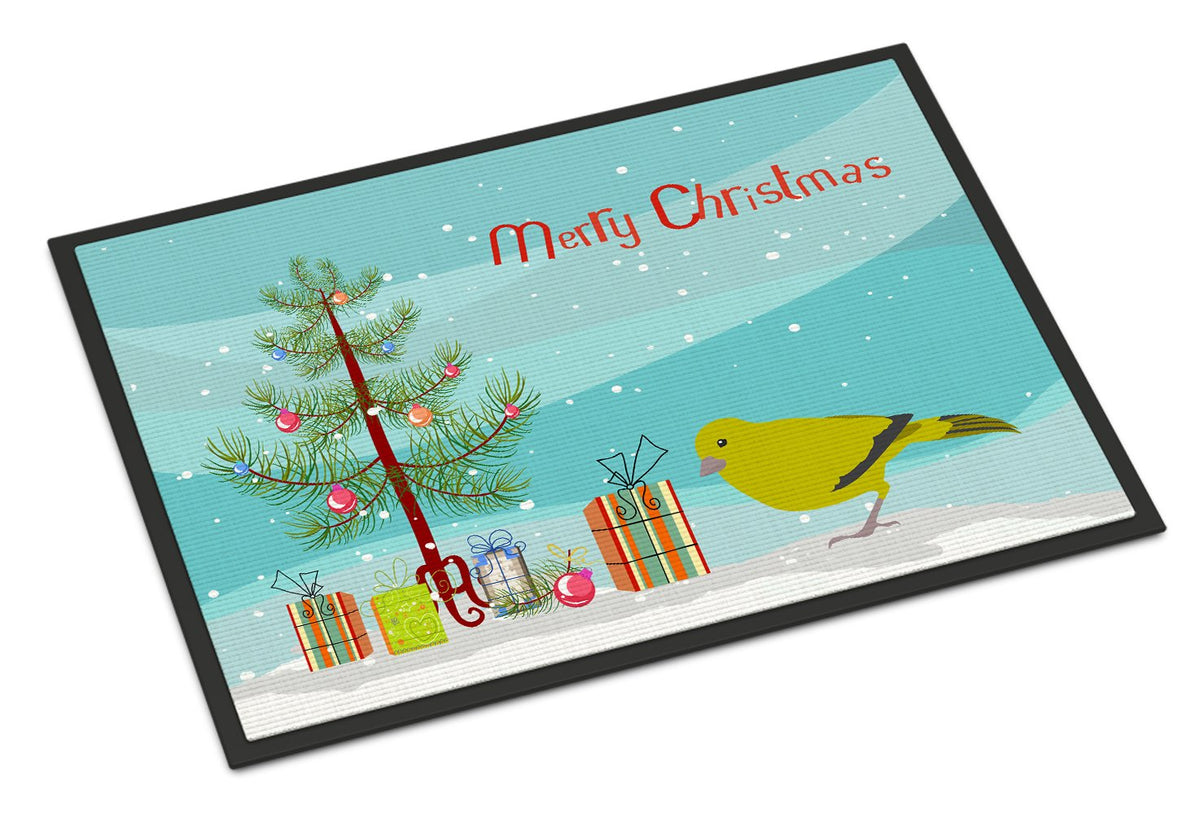 London Canary Merry Christmas Indoor or Outdoor Mat 24x36 CK4482JMAT by Caroline&#39;s Treasures