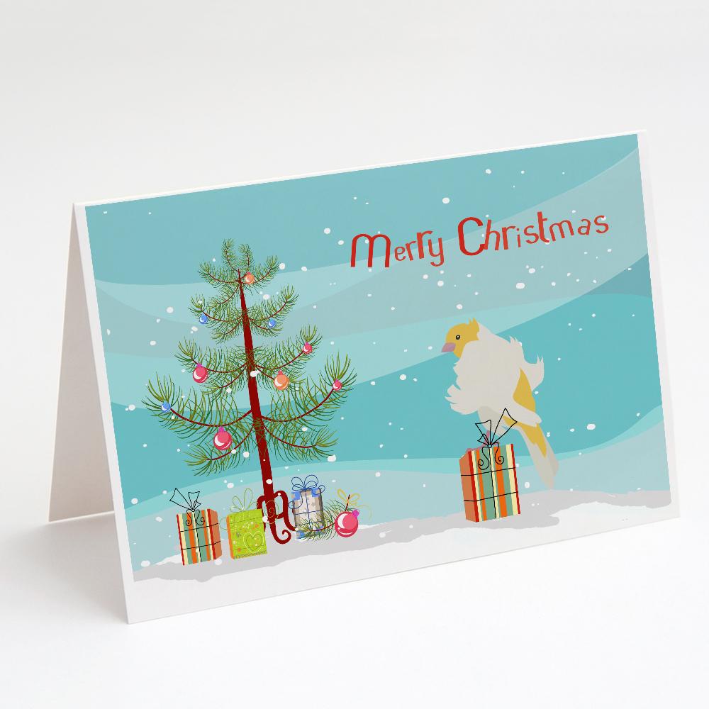Buy this Parisian Trumpeter Canary Merry Christmas Greeting Cards and Envelopes Pack of 8