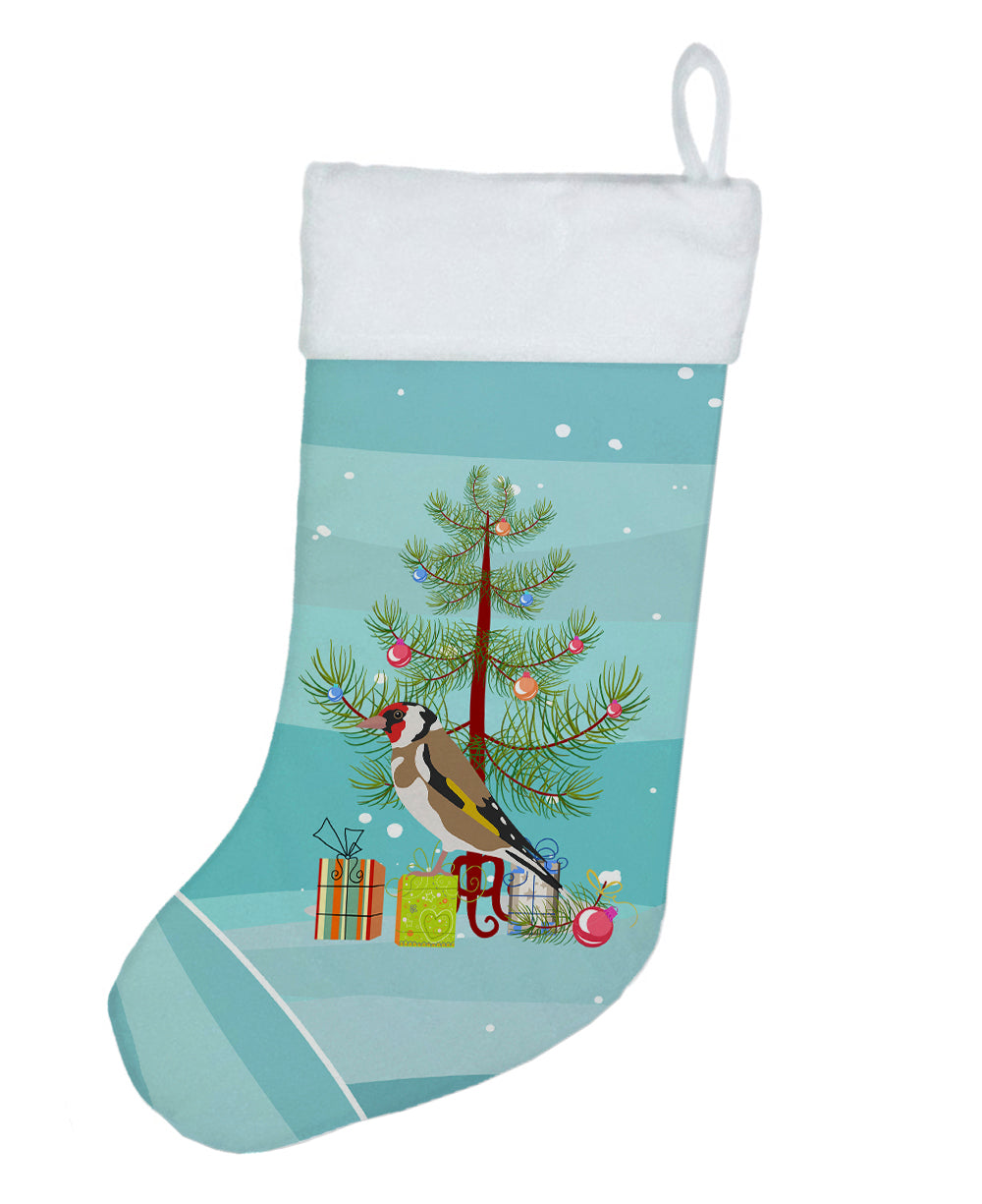 Gold Finch Merry Christmas Christmas Stocking