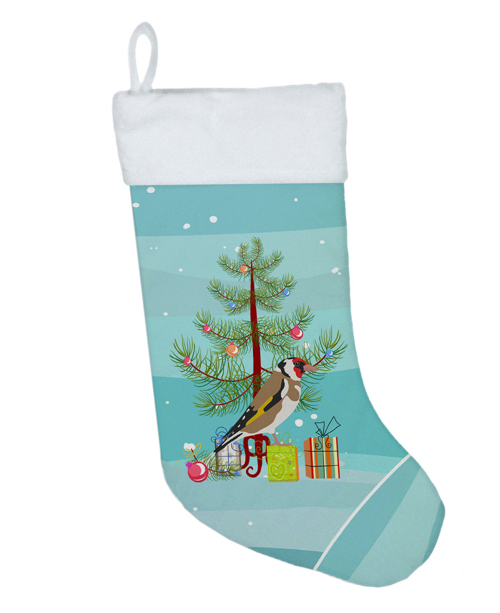 Gold Finch Merry Christmas Christmas Stocking