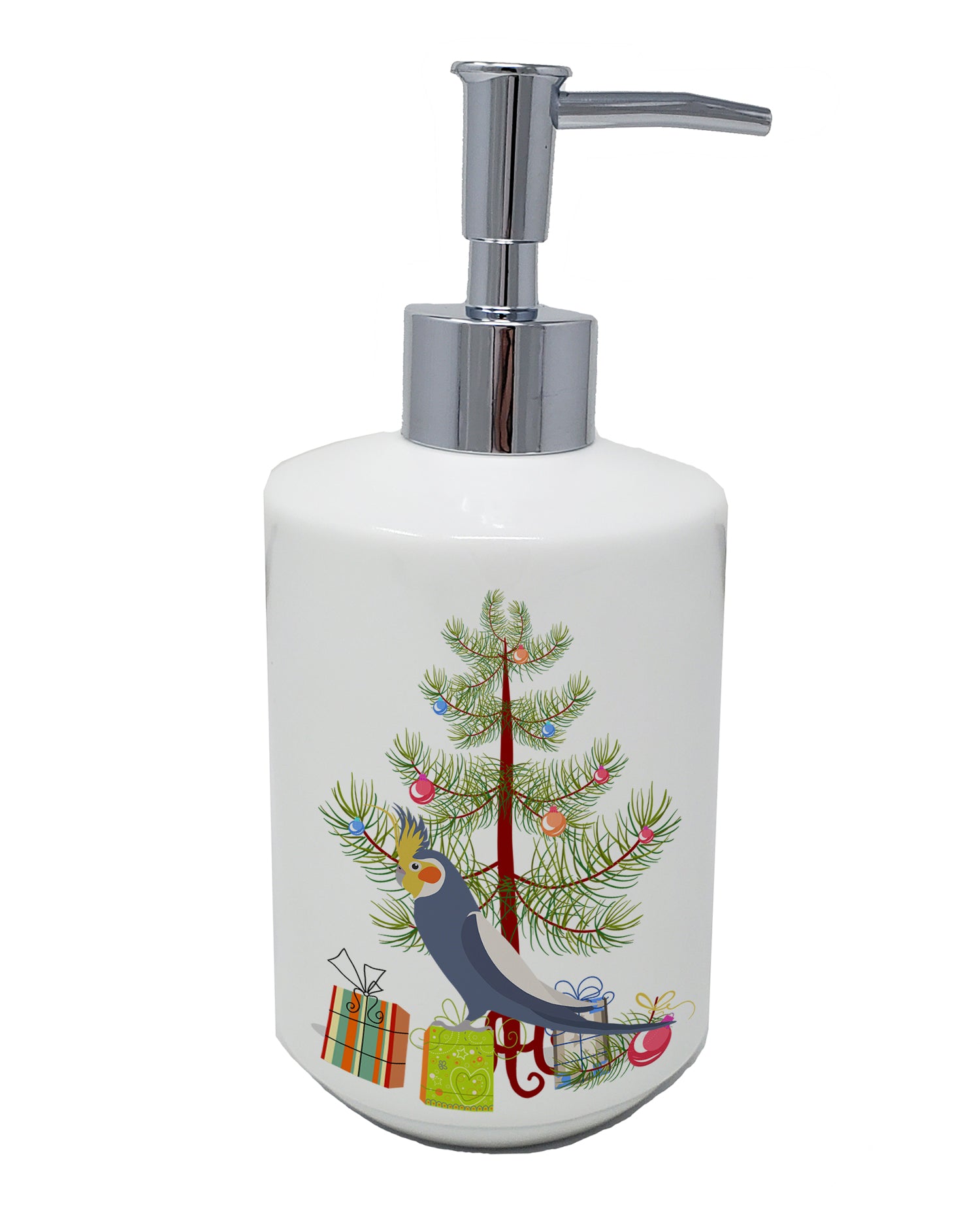 Buy this Cockatiel Merry Christmas Ceramic Soap Dispenser