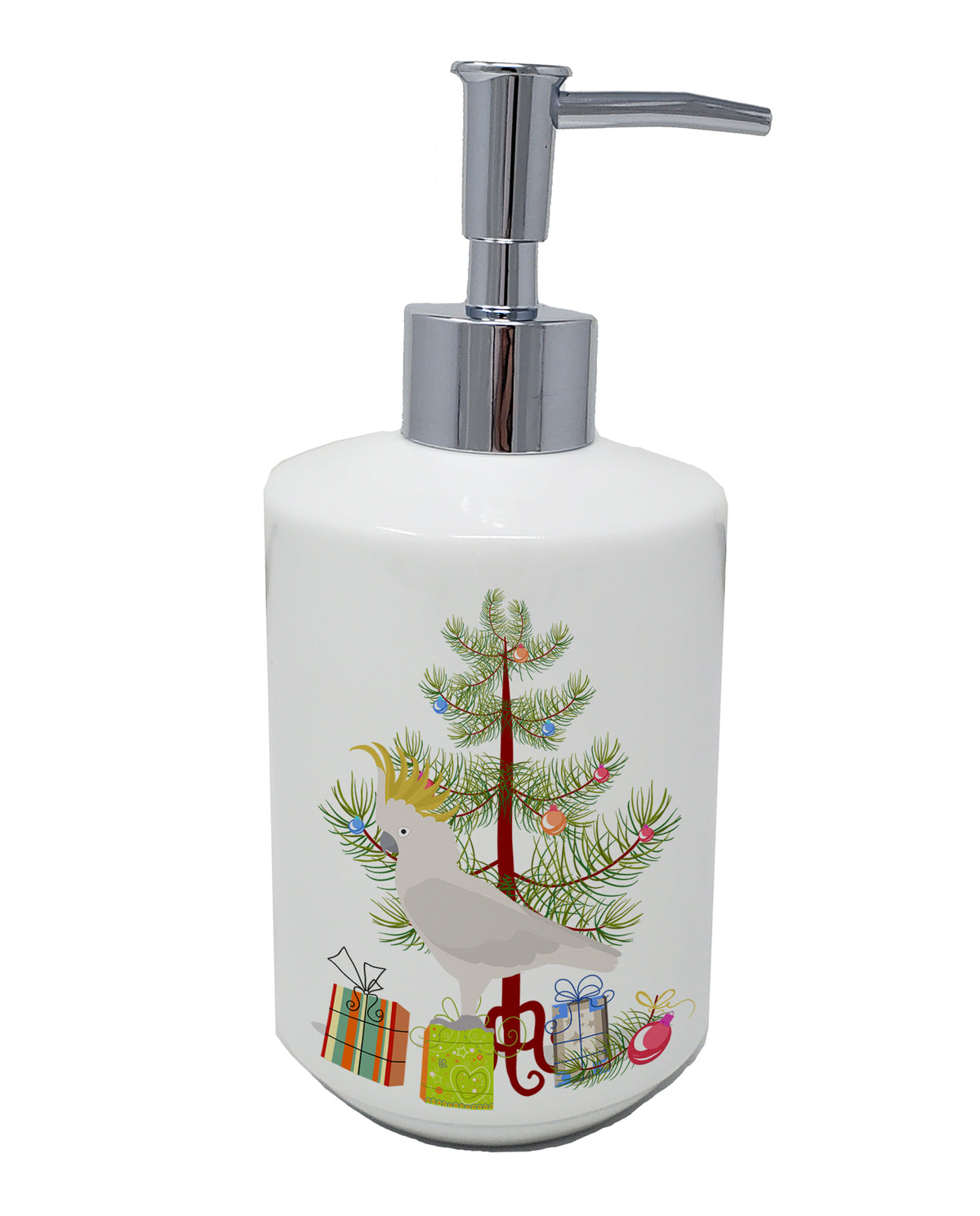 Buy this Cockatoo Merry Christmas Ceramic Soap Dispenser