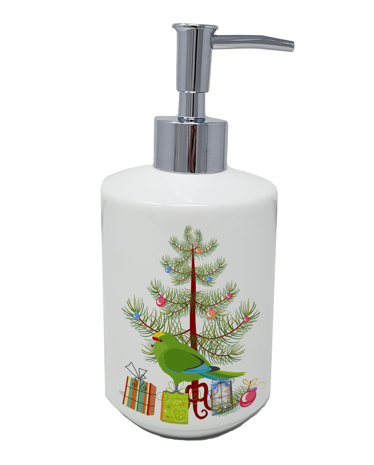 Buy this New Zealand Parakeet Merry Christmas Ceramic Soap Dispenser