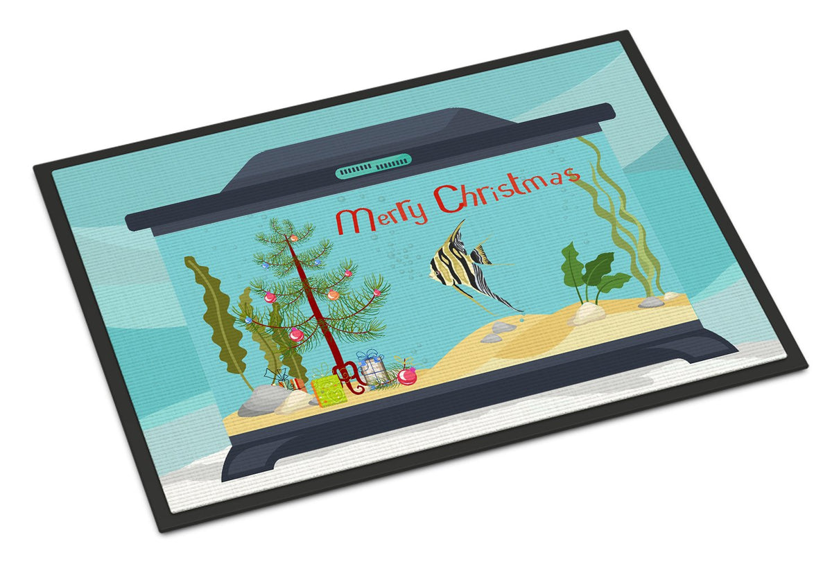 Angelfish Merry Christmas Indoor or Outdoor Mat 24x36 CK4504JMAT by Caroline&#39;s Treasures