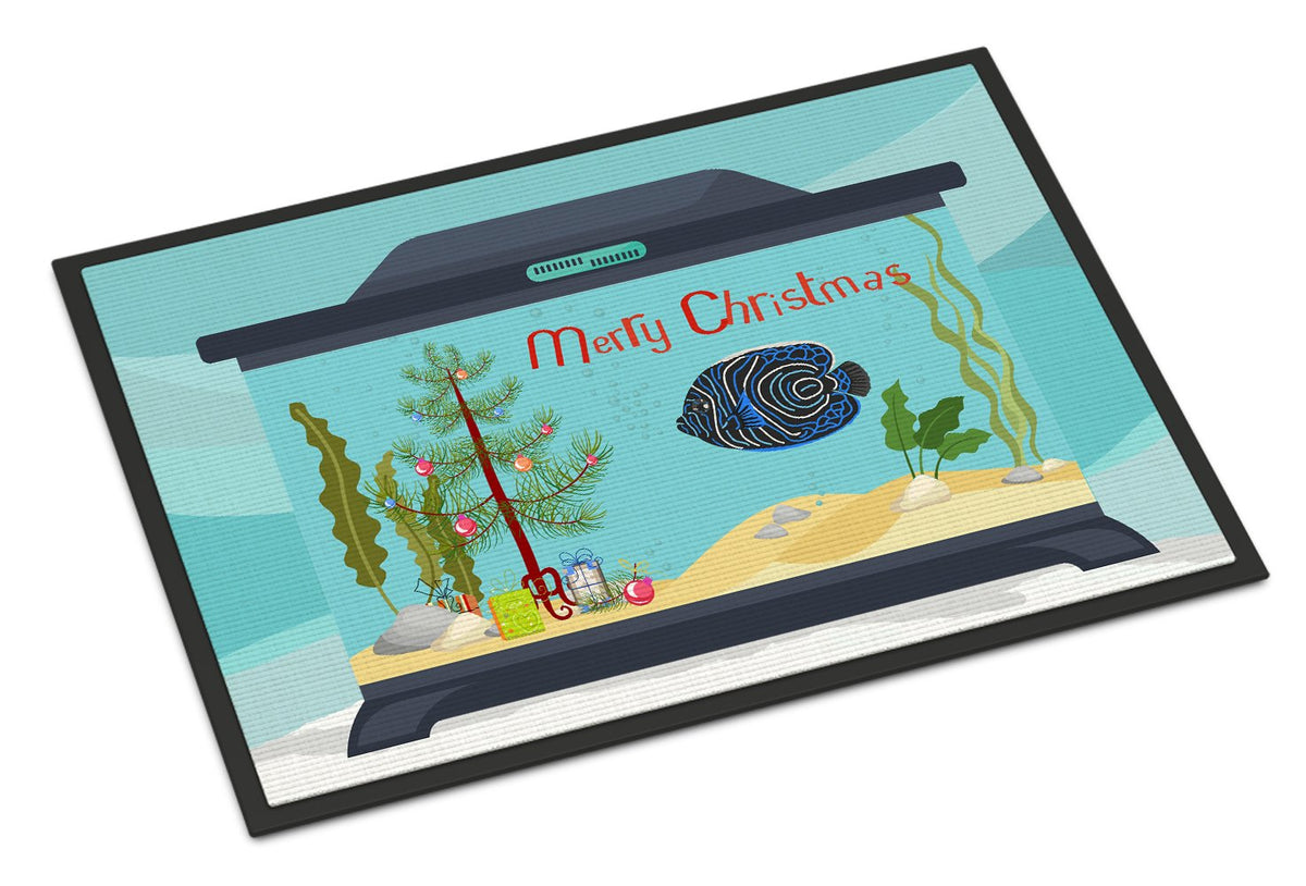 Emperor Angelfish Merry Christmas Indoor or Outdoor Mat 24x36 CK4508JMAT by Caroline&#39;s Treasures