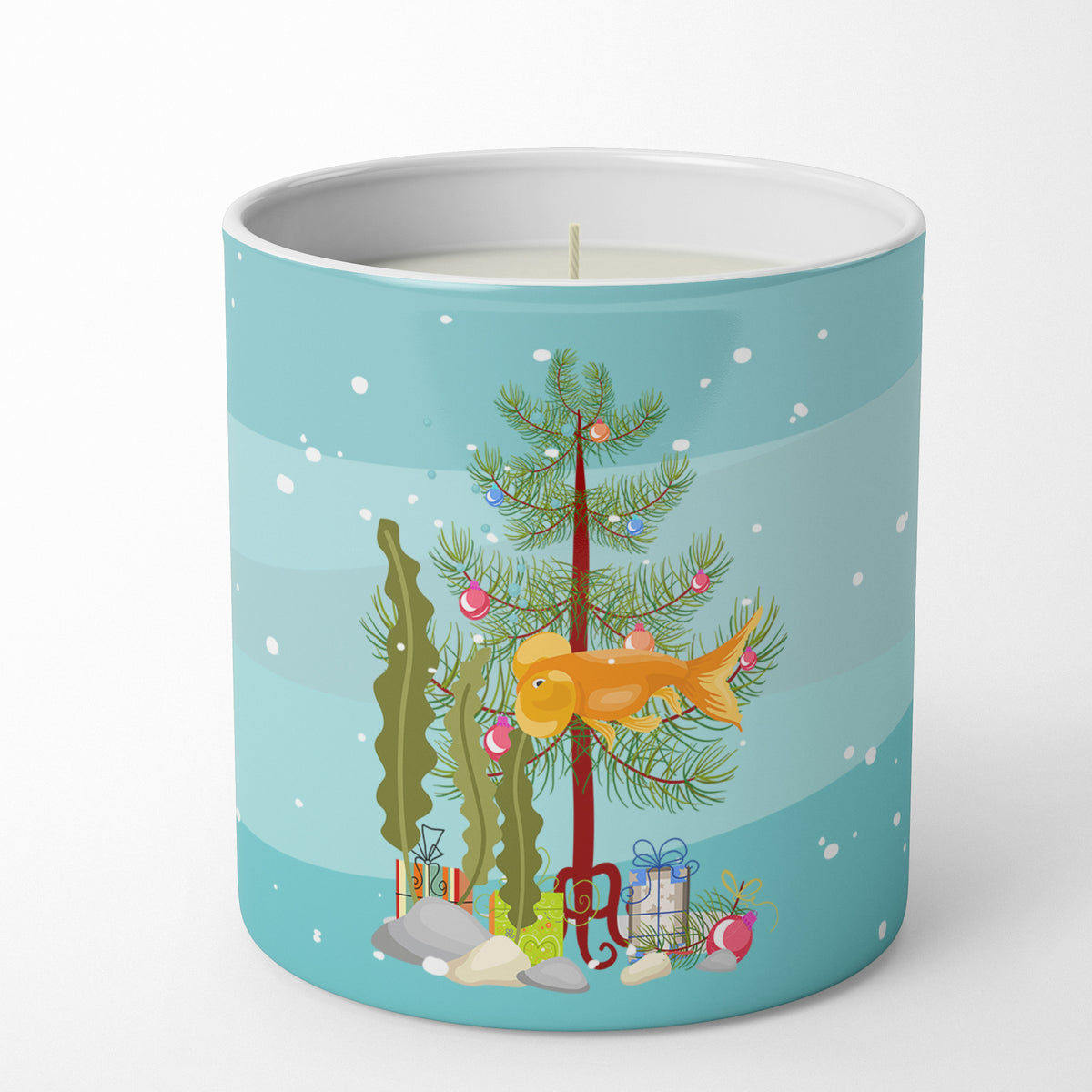 Buy this Bubble Eyed Goldfish Merry Christmas 10 oz Decorative Soy Candle
