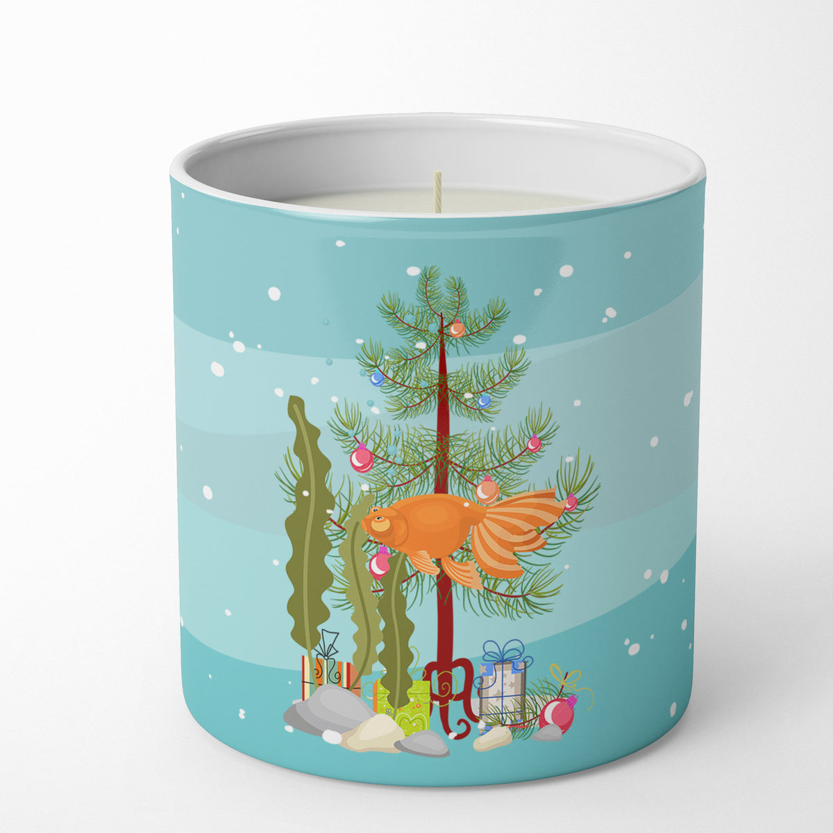 Buy this Celestial Eye Goldfish Merry Christmas 10 oz Decorative Soy Candle