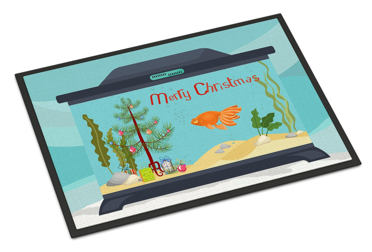Celestial Eye Goldfish Merry Christmas Indoor or Outdoor Mat 24x36 CK4510JMAT by Caroline&#39;s Treasures