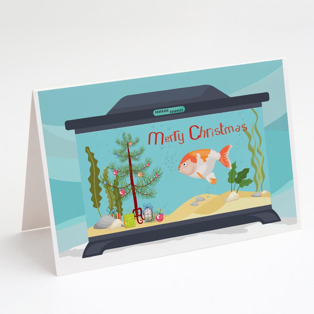 Buy this Lionhead Goldfish Merry Christmas Greeting Cards and Envelopes Pack of 8