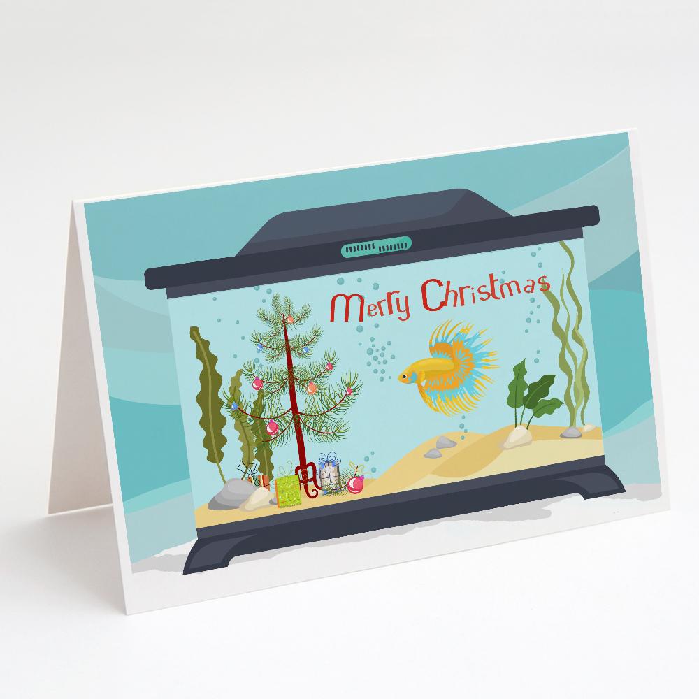 Buy this CrownTail Betta Merry Christmas Greeting Cards and Envelopes Pack of 8