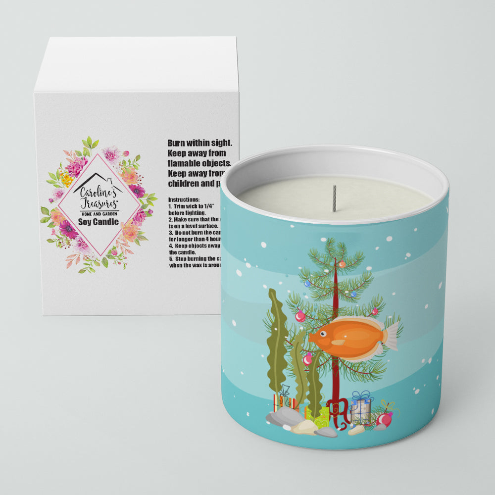 Caroline's Treasures Kissing Gourami Merry Christmas 10 oz Decorative Soy Candle