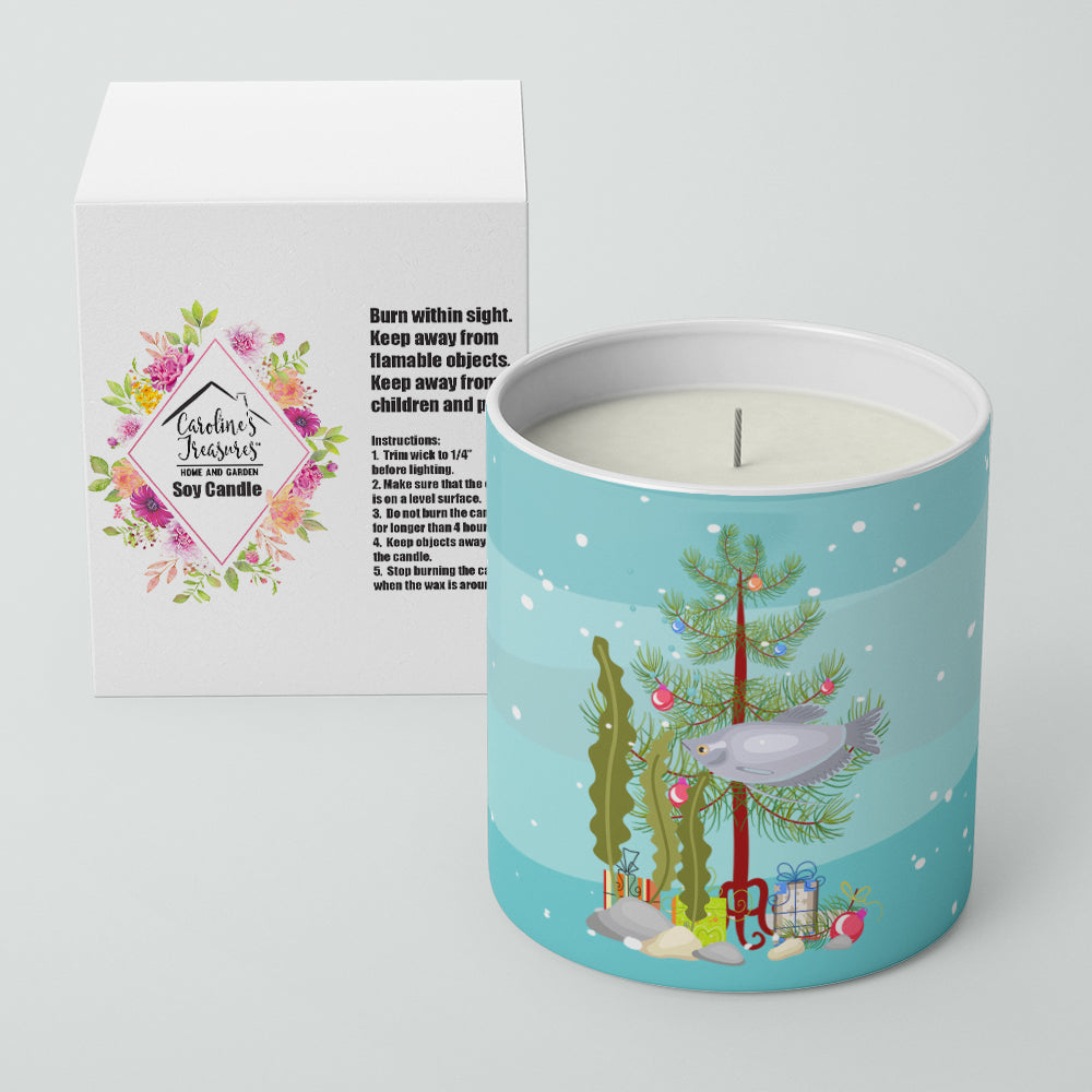 Caroline's Treasures Moonlight Gourami Merry Christmas 10 oz Decorative Soy Candle