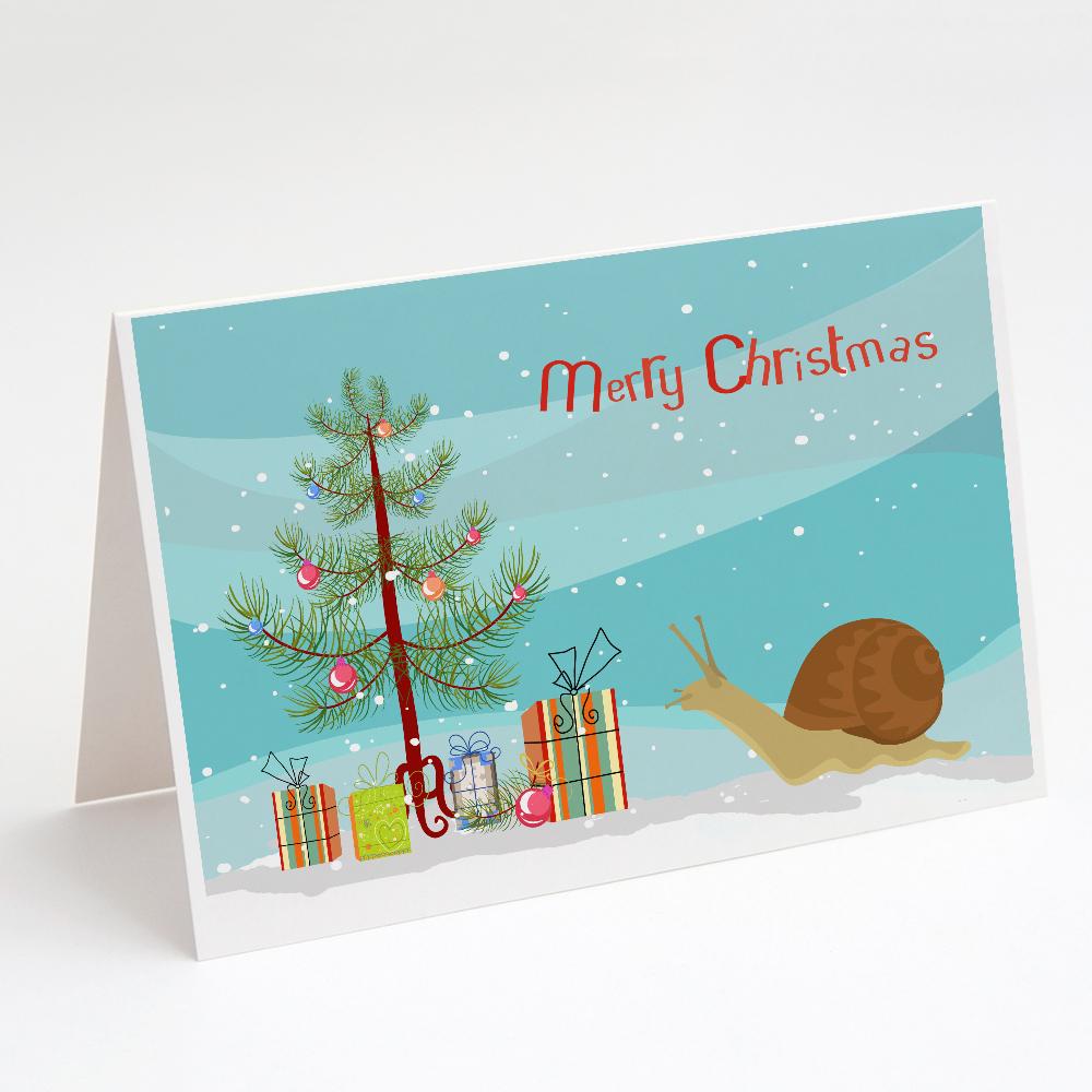 Buy this Garden Snail Merry Christmas Greeting Cards and Envelopes Pack of 8