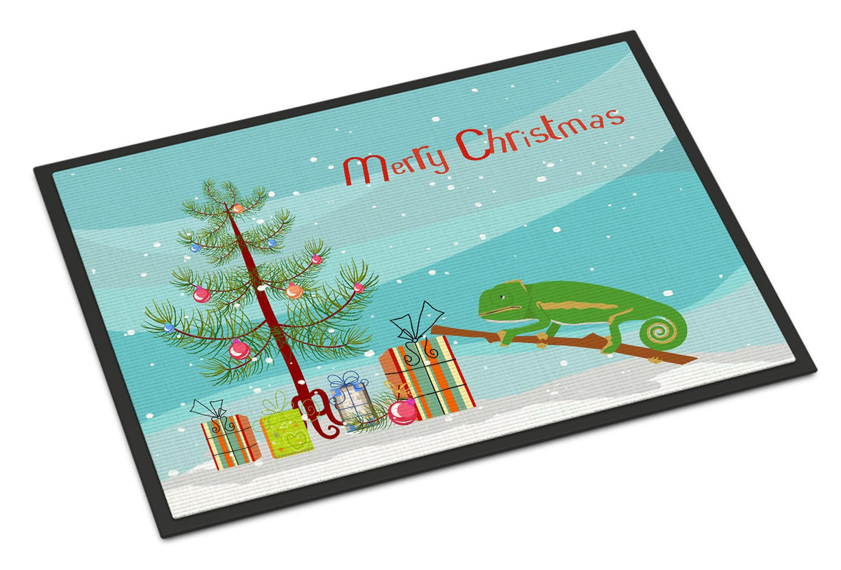 Chameleon Merry Christmas Indoor or Outdoor Mat 24x36 CK4540JMAT by Caroline&#39;s Treasures