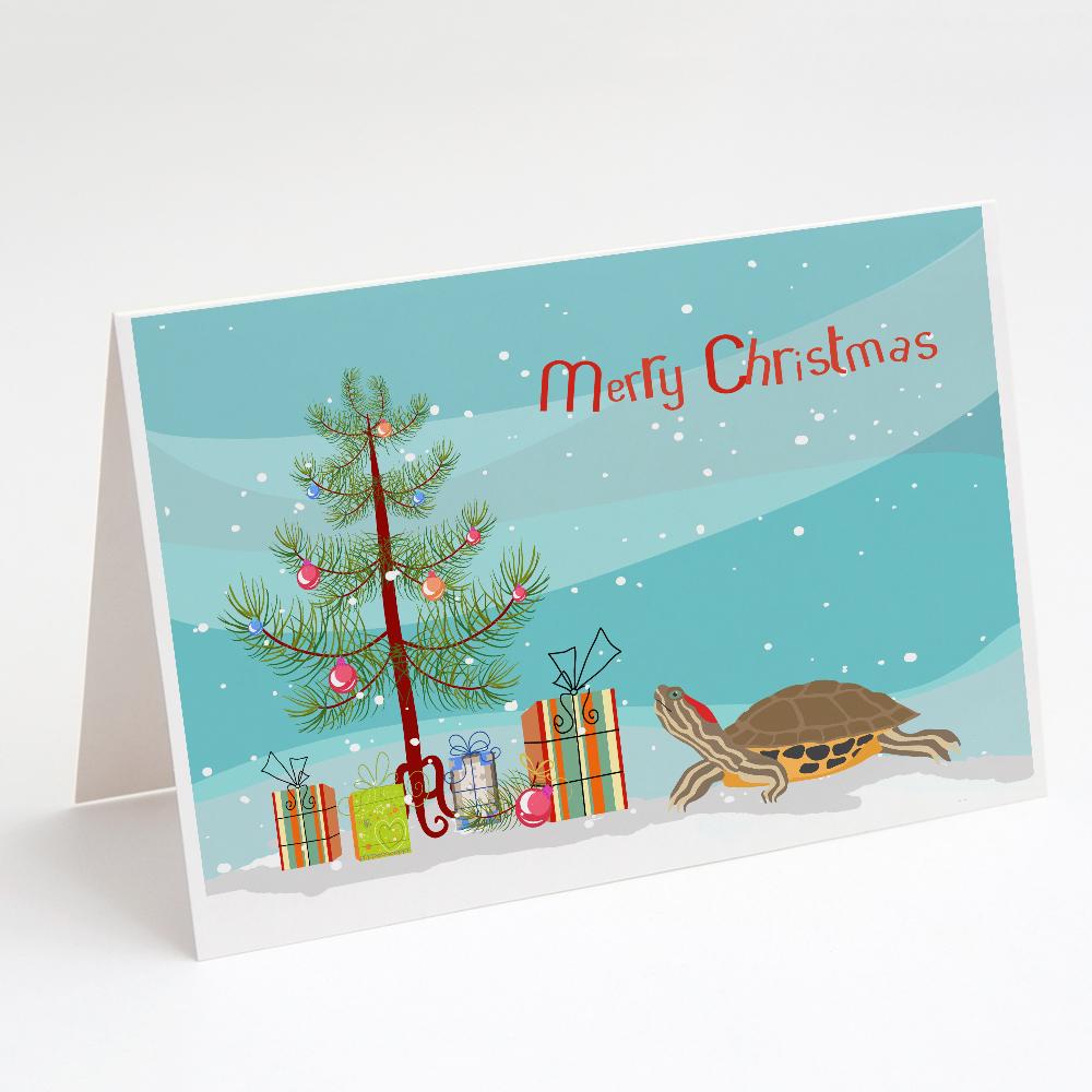 Buy this Pond Slider Turtle Merry Christmas Greeting Cards and Envelopes Pack of 8