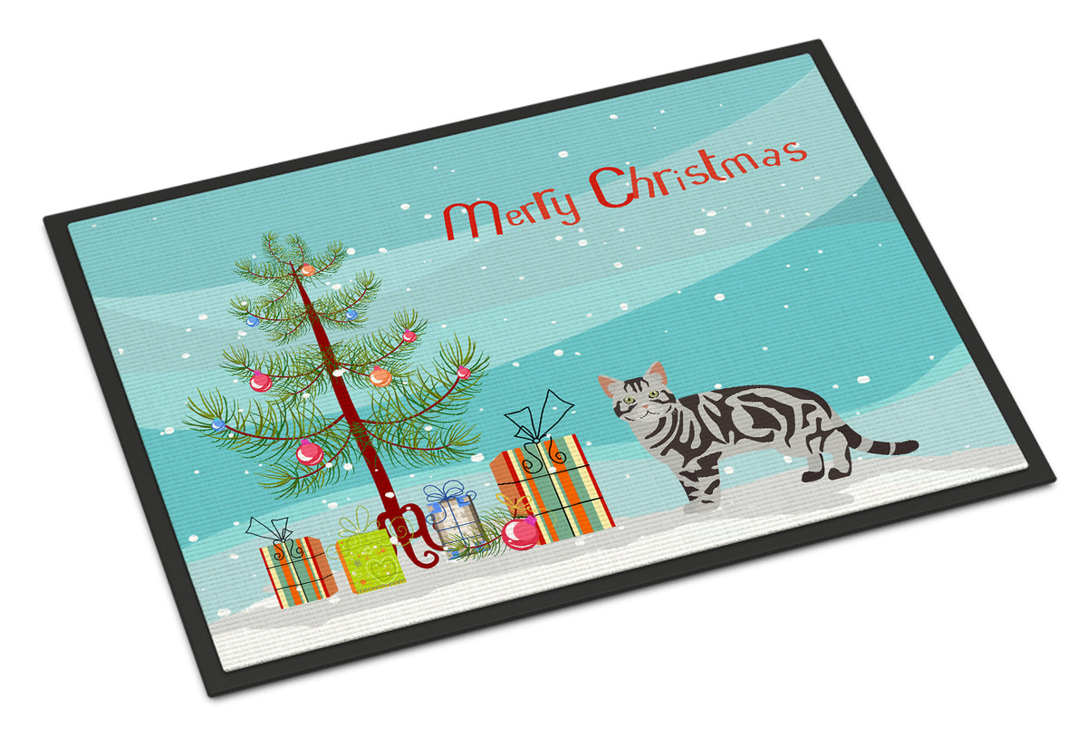 American Shorthair #1 Cat Merry Christmas Indoor or Outdoor Mat 18x27 CK4554MAT - the-store.com