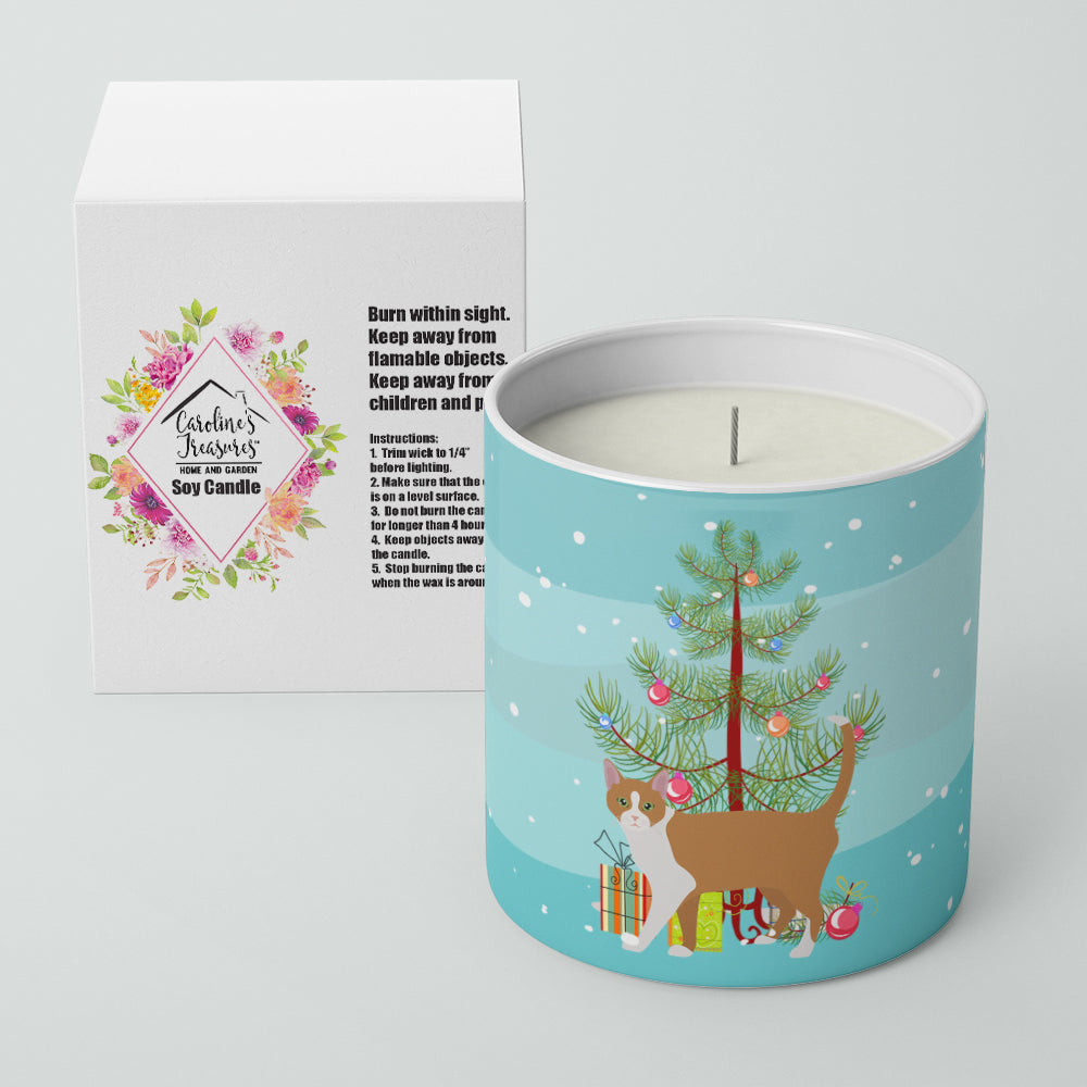 Brazilian Shorthair Cat Merry Christmas 10 oz Decorative Soy Candle - the-store.com