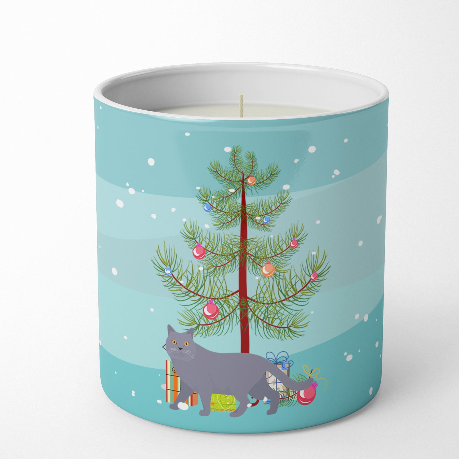 Buy this British Shorthair #1 Cat Merry Christmas 10 oz Decorative Soy Candle