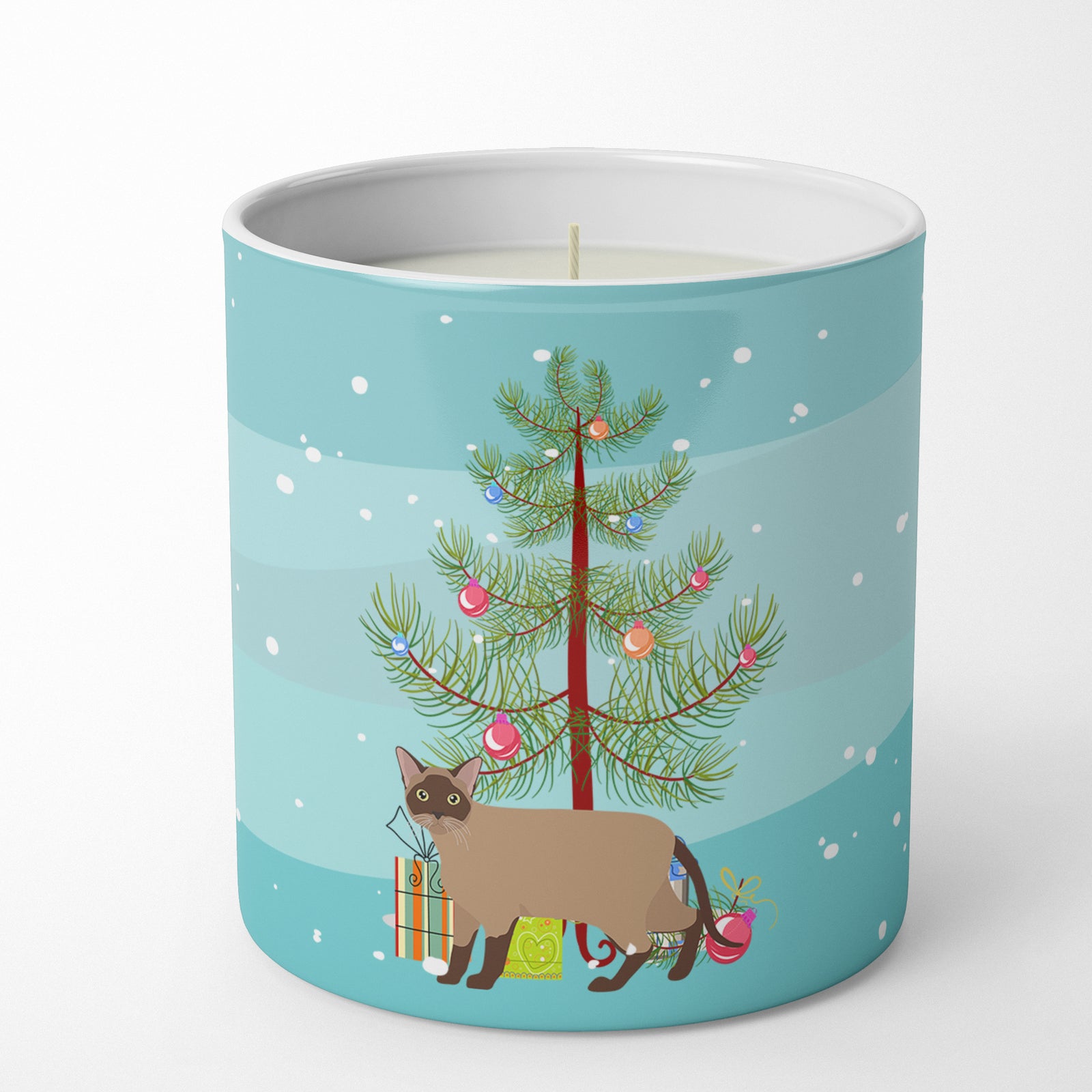 Buy this Burmese Cat Merry Christmas 10 oz Decorative Soy Candle