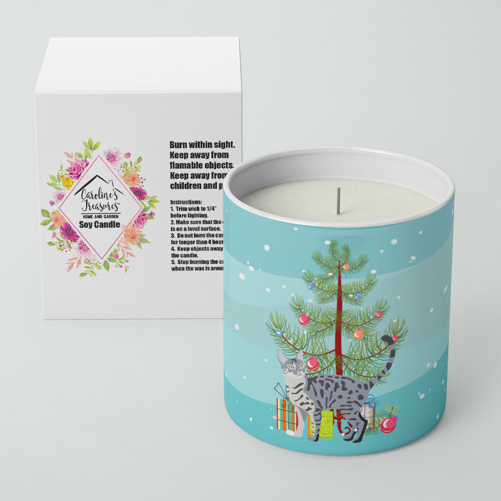 California Spangled #1 Cat Merry Christmas 10 oz Decorative Soy Candle - the-store.com