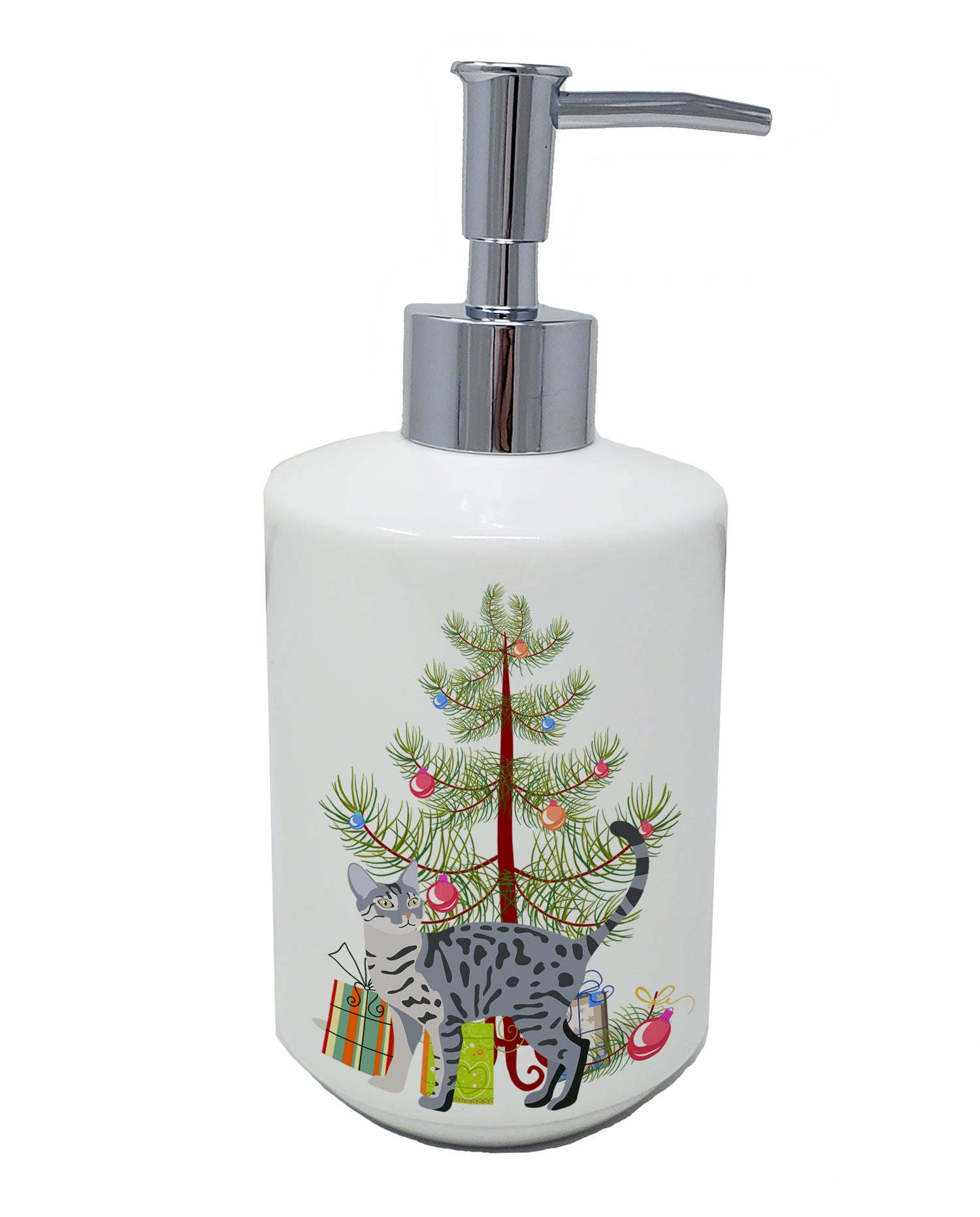 Buy this California Spangled #1 Cat Merry Christmas Ceramic Soap Dispenser