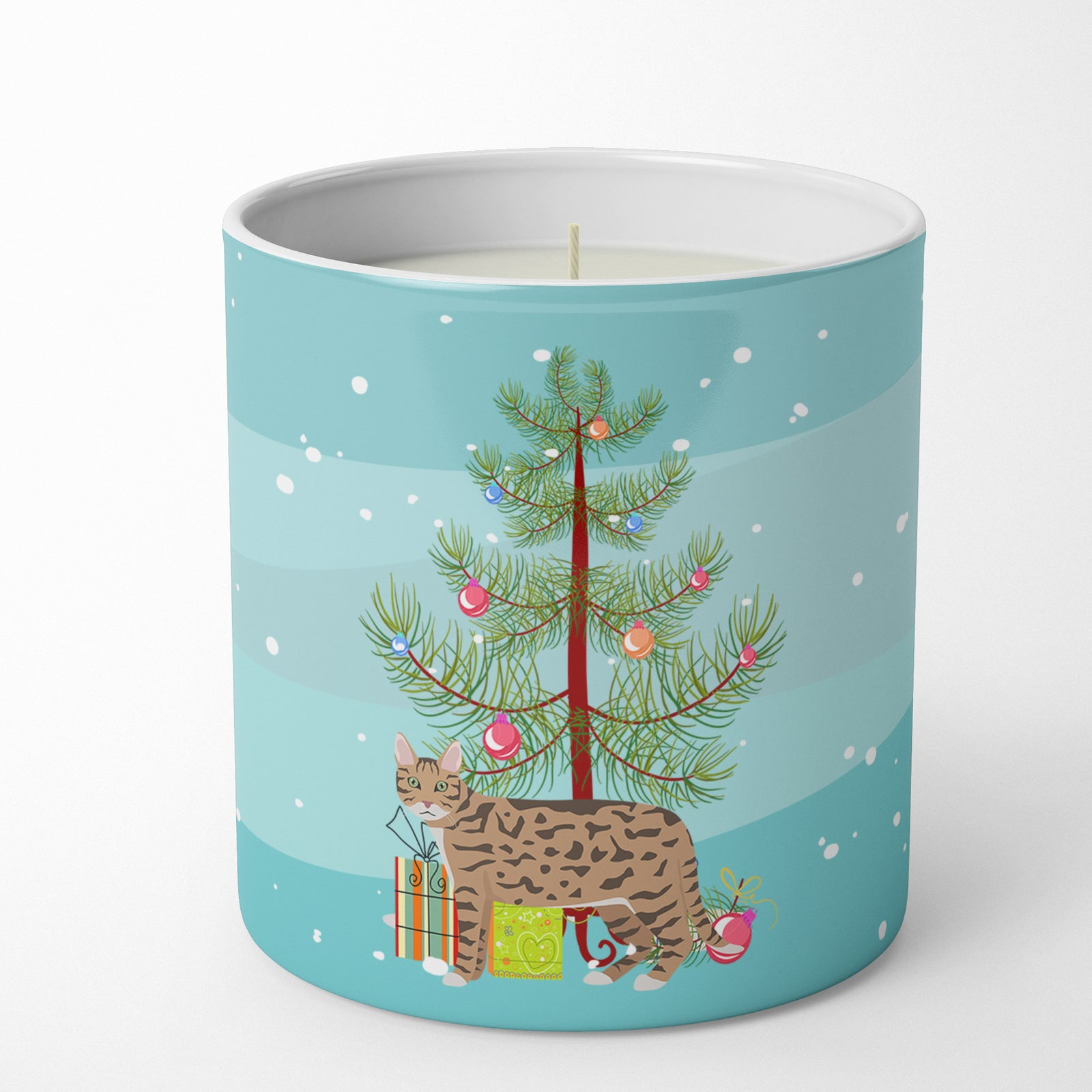 Buy this California Spangled #2 Cat Merry Christmas 10 oz Decorative Soy Candle